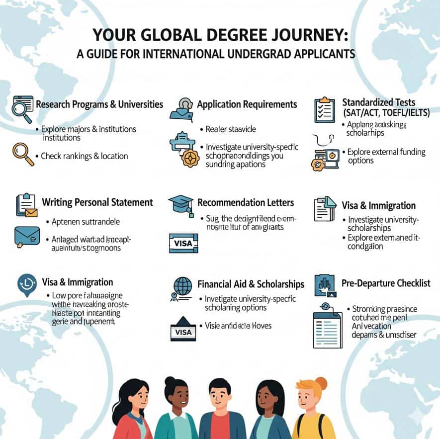 Undergraduate Admission Guide for Foreign Students – Step-by-step process, scholarships, visa, tuition, and living costs